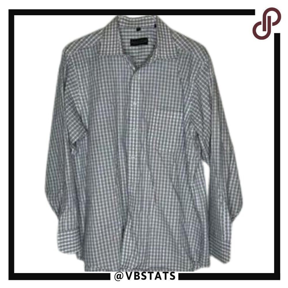 Donald J Trump‎ Signature Collection Gray-White Plaid LS 17-34/35